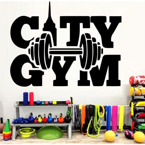 Lovely GYM Wallpaper Home Decor Wall Stickers Decals Nursery Room Decoration Pvc Wall Murals Naklejki Na Sciane Muursticker