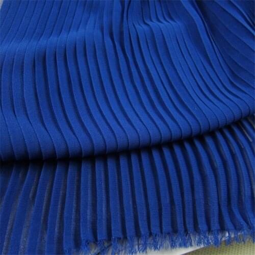1 Yard Ruffled Lace Fabric in Royal Blue Soft Frill Pleated lace Fabric For Houte Couture, Fashion Show, Skirt, Costume design