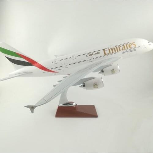 Air passenger plane 45-47cm emirates a380 resin model plane model toy collection desk toy birthday gift