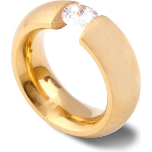 2017 Fashion Personality Ring Wedding Brand 8MM Tungsten Carbide Rings for Women Jewelry