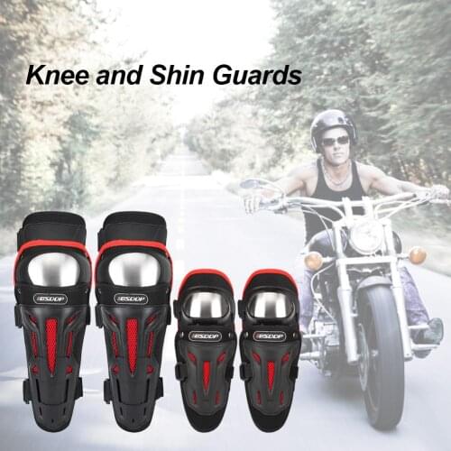 4PCS/Set Knee Pads Moto EVA Foams PE Shells Elbow Pads Guard Rodilleras Adjustable MTB Motocross Knee Pads Knee Protector