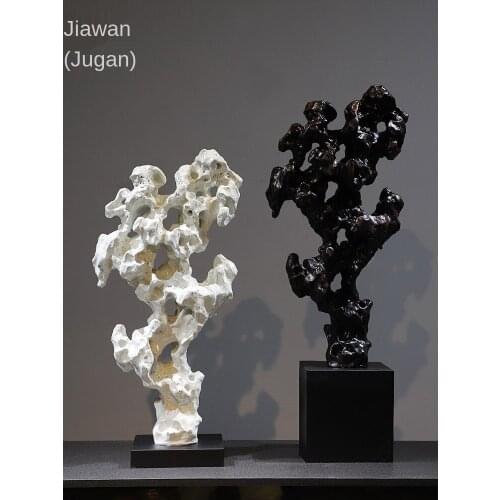 New Chinese Resin Simulation Medium and Large Taihu Lake Stone Zen Ornament Decorative Art