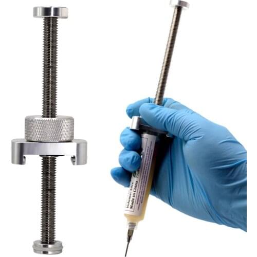 Aluminum Alloy Rotary Solder Flux Needle Booster Syringe Type Solder Paste UV Solder Mask Ink Propulsion Tools