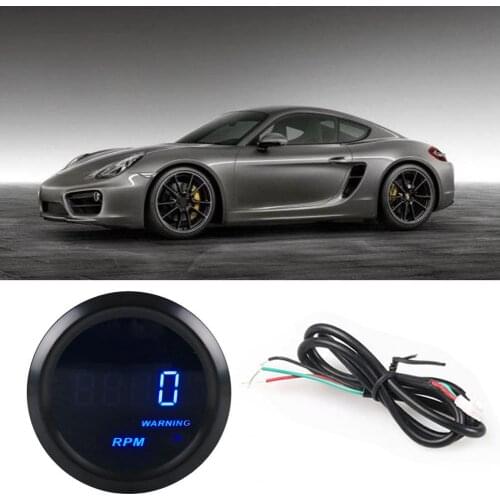 Professional 52mm 12V Multifunctional Vacuum RPM Gauge Digital Speed Meter Vehicle Car Accessories Supplies Goods