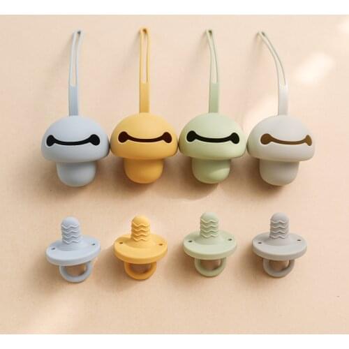 2PcsBaby Silicone Pacifier Case Box Soother Container Holder Infant Portable Soother Container Box Nipple Storage Box Food Grade