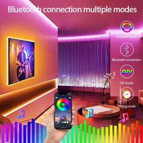 LED Strip Light 5050 18M 20M Bluetooth LED Room Lights Rgb Leds Tape Diode Ribbon Flexible Room Decoration DC12V Adapter Decor