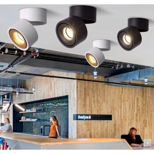 SUNMEIYI led ceiling light 15W LED surface Downlight Mounted ceiling lamp , Foldable and 360 degree rotatable led COB spot light