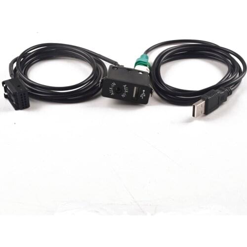 USB Aux Switch + Wire Cable Adapter 12PIN For BMW E85 E86 Z4 E83 X3 for MINI COOPER