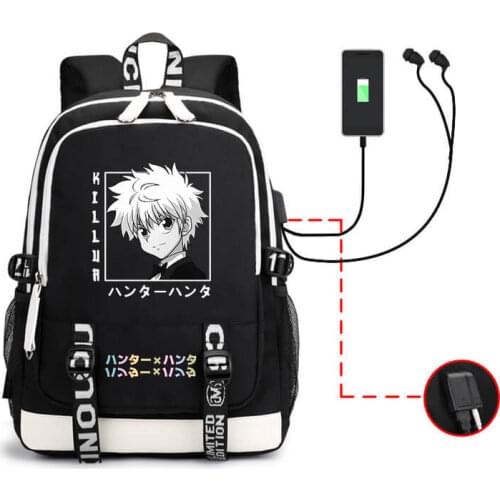Hunter X Hunter Backpack Harajuku Anime Print Large Capacity Schoolbags For Teenagers Student Travel Backpack