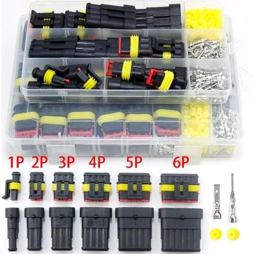 Waterproof Connectors Kit Automotive Solder Wire Quick Connector Electrical In Car Wiring Auto Seal Socket 1 2 3 4 5 6 Pin Plug