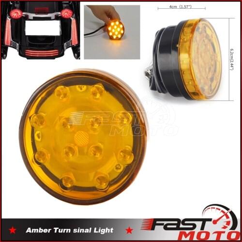 1 Pair Turn Signal Light Amber Lens Indicator Turns Lamp Cafe Racer Motorcycle Blinker Stop DRL LED For Harley Ducati Honda