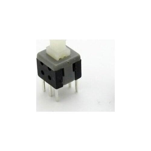 10PCS 5.8x5.8mm 6 Pin DIP Self-Lock ON/OFF lock Push Switch Power Switch Key Button Switch
