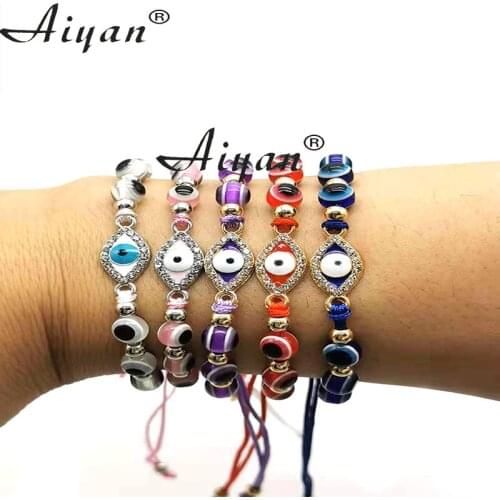 12 Pieces Blue Eyes Many Color Eyes Beads Hand Made Bracelet Have Exorcism Protection Effect Can Also As A Gift