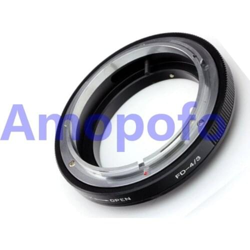Amopofo, FD-4/3 Adapter for Canon FD Lens to for Olympus OM 4/3 Adapter E-5 E-620 E-450 E-30