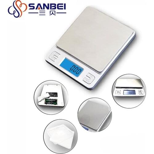 3000g 0.1g Digital Kitchen Stainless Steel Scale Big Food Diet Kitchen Cooking Weight Balance Electronic Scale 30% off