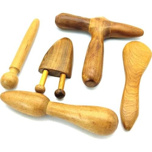 5 In 1 Set wooden gua sha tool, body gua sha wood therapy, Foot Massager, Gouache Scraper for Face with Massage Sticks