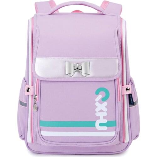Children Orthopedics Backpack Girls Stripe Rucksack Satchel High Capacity New Boys Shoulders Bag Student Hard Shell School Bags