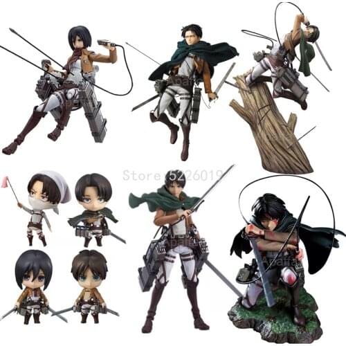 Attack on Titan Anime Figure Artfx J Levi Action Figure Rival Levi Ackerman Figure 417# 375# Eren Yeager 390# Levi Figurine Toys