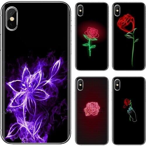 Fluorescent-Neon-C-rose For Huawei Mate 20 30 40 7 8 9 10 Lite Pro P Smart 2018 2019 Plus G7 G8 Soft TPU Phone Cover