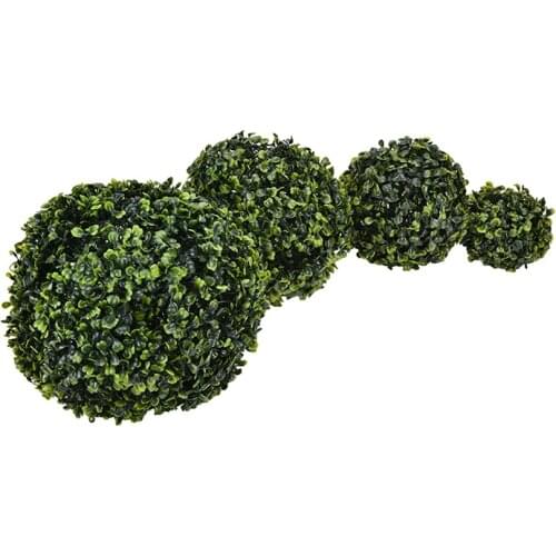 Artificial Plant Ball Tree Boxwood Wedding Event Home Outdoor Decoration Chirstmas New Year Ornaments 4 Sizes