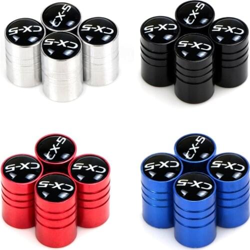 4pcs Car Tire Valve Caps Truck Tire Wheel Valve Caps Tyre Stem Cover for MAZDA CX-5 CX5 CX 5 Auto Accessories
