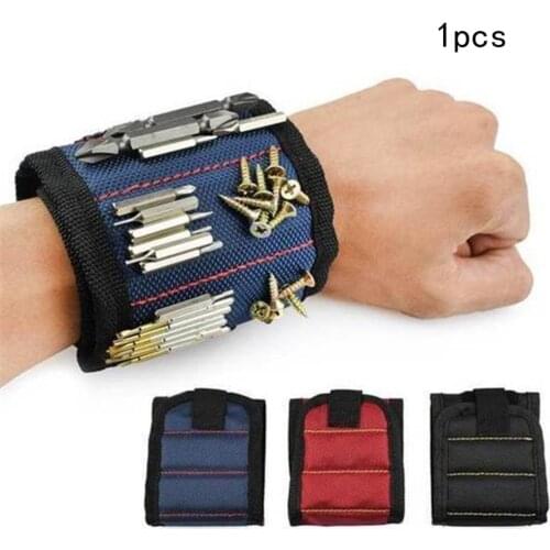 Magnetic Wristband Portable Tool Bag Magnet Electrician Wrist Tool Belt Screws Nails Drill Bits Bracelet For Repair Tool
