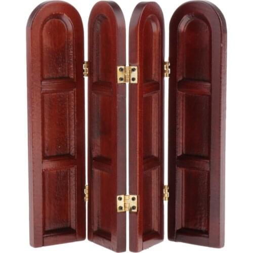 12th Dollhouse Mini Folding Screen Room Dividers - Miniature Furniture Model - Kids Pretend Play Toy Doll House Accessories