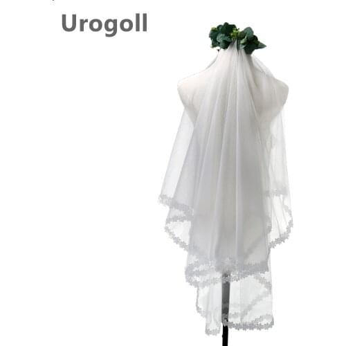 Trendy Wedding Veil Wedding Accessories Veil Women Bride Veil Lace Wedding Dress Veil Bride Headdress Flower Edge Veil For Party