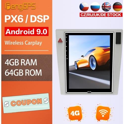 Multimedia Player For VW Magotan 2009-2015 Android 9.0 FM Radio Headunit Car Stereo DVD Player Bluetooth WIFI GPS Navigation PX6