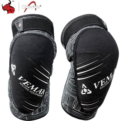 VEMAR Motorcycle Knee Pads Motocross Knee Protector Guard MTB Ski Protective Gear Kneepad Moto Knee Protective Gear Black