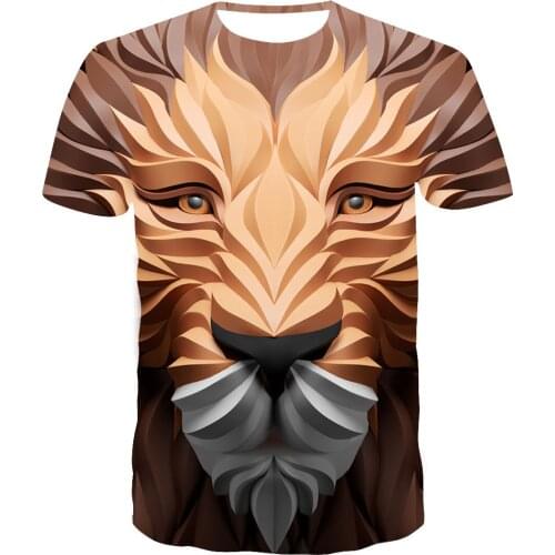 New Hot Sales 3D Wolf Head Cool Mens T-Shirt Funny animal fashion unisex casual t-shirt Summer street quick-drying fashion tee
