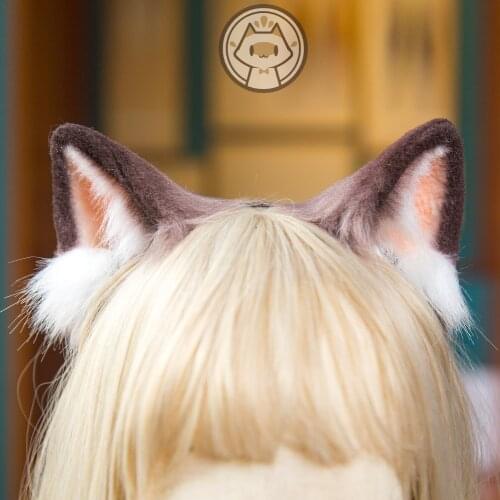 New Brown Cat Neko Ragdoll Ears Hairhoop Headwear Headband For Anime Lolita Cosplay Costume Accessories Headwear COS Women Gift