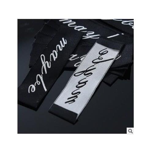 Wholesale Customized clothing garment tags washable woven labels brand name labels logo woven tags width below 2.5cm 22016042101