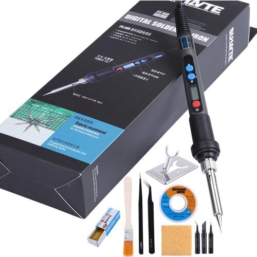 220V 90W Digital LCD Soldering Iron Kit Adjustable Temperature Solder Welding Tools With Soldering Tip+Iron Stand+Tin Wire