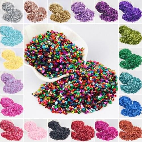 Paillettes 4mm Sequins Cup PVC Round Loose Sequin Paillette Sewing Wedding Craft Home Women Garment Diy Accessories Lentejuelas