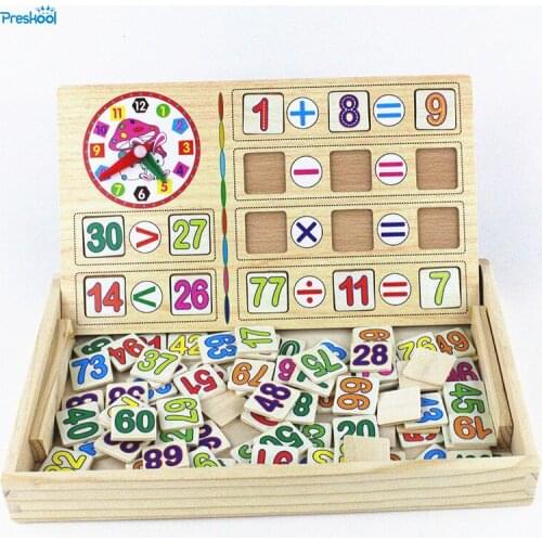 Preskool Baby Toy Montessori Math Clock Learning Early Childhood Education Preschool Training Toys