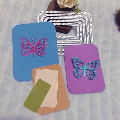 Rectangle, Background frame Metal Cutting Dies for DIY Scrapbooking Album Paper Cards Decorative Crafts Embossing Die Cuts