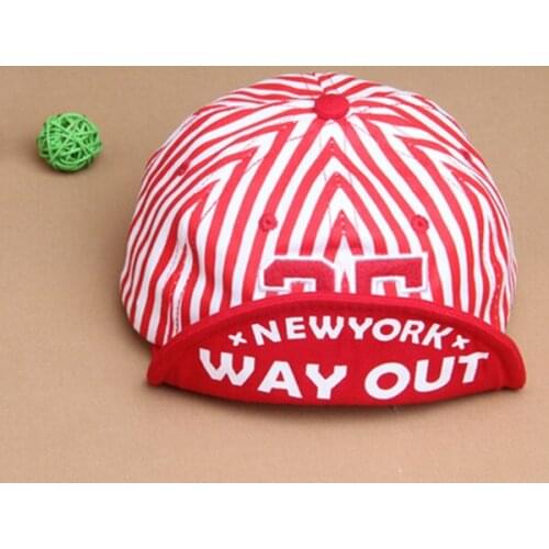 Baby Girls Boys Hats Stripes Casquette Baseball Hat Flat Visor Snapback Cap s
