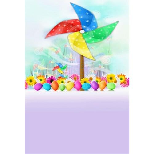 TR 7X5 Easter Day Backdrop Colorful Kite Eggs Blue Sky White Background Kids Custom Photo Background Props For Newborn Children