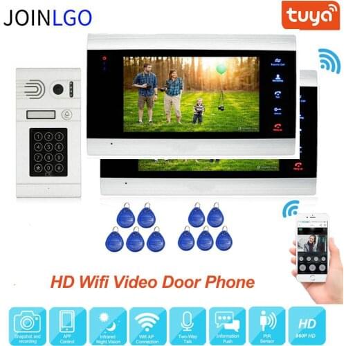 960P AHD WiFi IP Video Door Phone Intercom System Motion Detection Code Keypad RFID Camera Tuya Smart App Remote Unlock