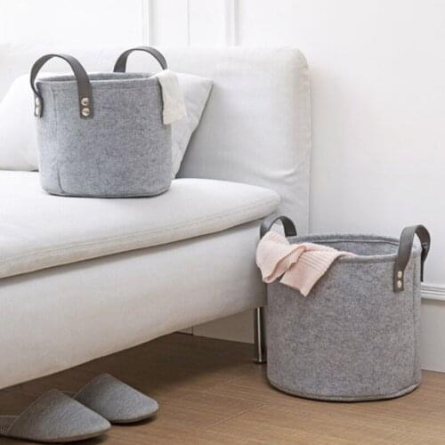 Felt Storage Basket Storage Frame Household Debris Basket Toy Clothes Storage Basket Household Storage Supplies