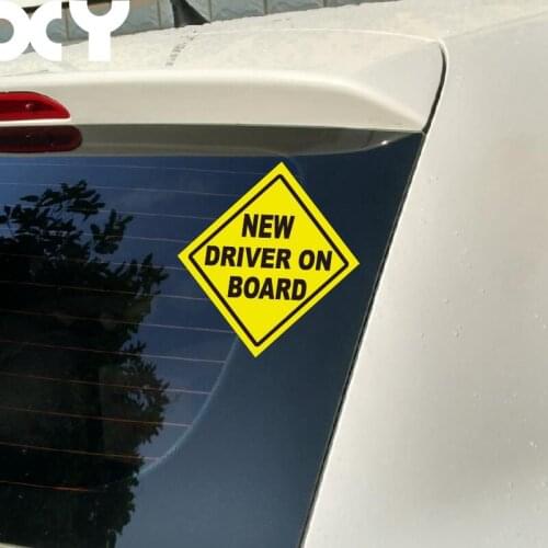 High Quality Stickers For Car Accessories Car Styling Motorcycle Stickers Decals New Driver On Board Waterproof Reflective Type