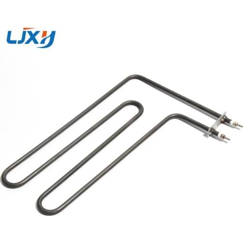 LJXH Green Short Handgun Shape Sauna Stove Heating Tube with Rectangular Locking Piece All 304 SUS Electric Heater Element