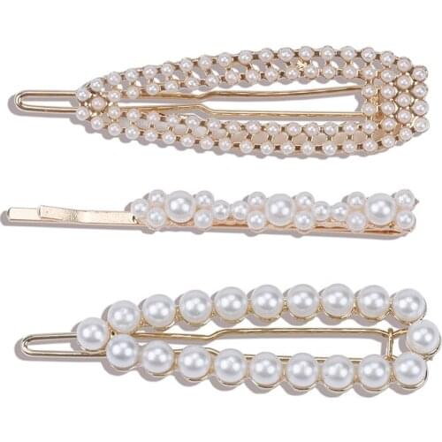 2020 ZA Simulated Pearl Hairpins Set For Women Korea Pearl Hair Clips Headwear Hairdress Fashion Wedding Female Jewelry
