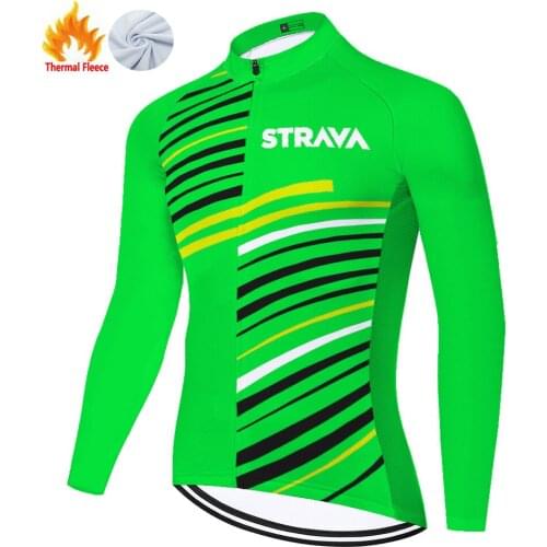 Strava Winter Thermal Fleece Cyclisme Homme Equipamento Abbigliamento Divise Uomo Jersey Maillot Ciclismo Fietskleding Heren