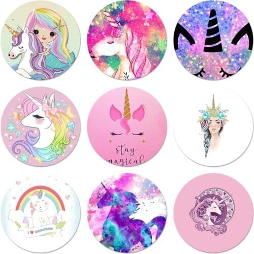 58mm My Unicorn Girl Icons Pins Badge Decoration Brooches Metal Badges For Clothes Backpack Decoration