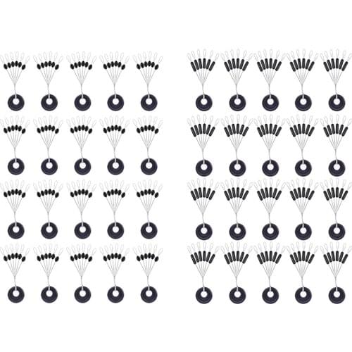 120pcs Rubber Space Beans Stopper for Sea Carp Fly Fishing Bait Fish Float Tools Raw Rubber Good Elasticity Tackle Accessories