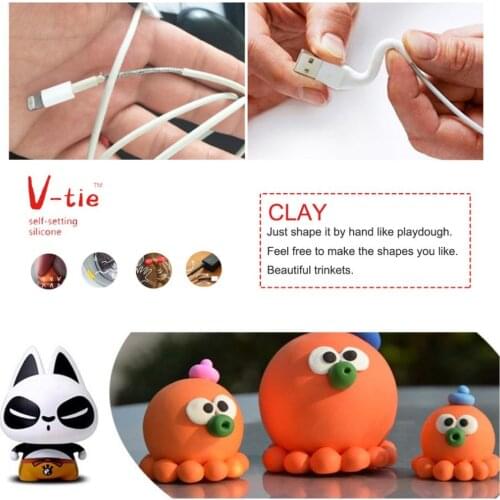2pcs DIY Multifunction V-tie Moldable Repairing Glue Self Polymer Doughs Clays Self Setting Silicone Polymer Dough Mud Rubber
