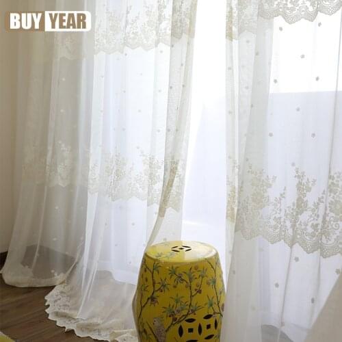 2021Korean American Pastoral Beauty Lace Gauze Lace Tulle for Living Room Bedroom Bay Window Floor Tulle Custom