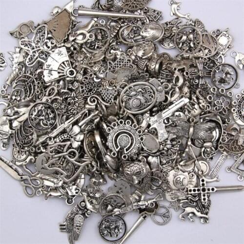 40pcs Mixed Pendant Charms Antique Silver Metal Animal Birds Charms Handmade DIY Bracelet Pendant Necklace Jewelry Making